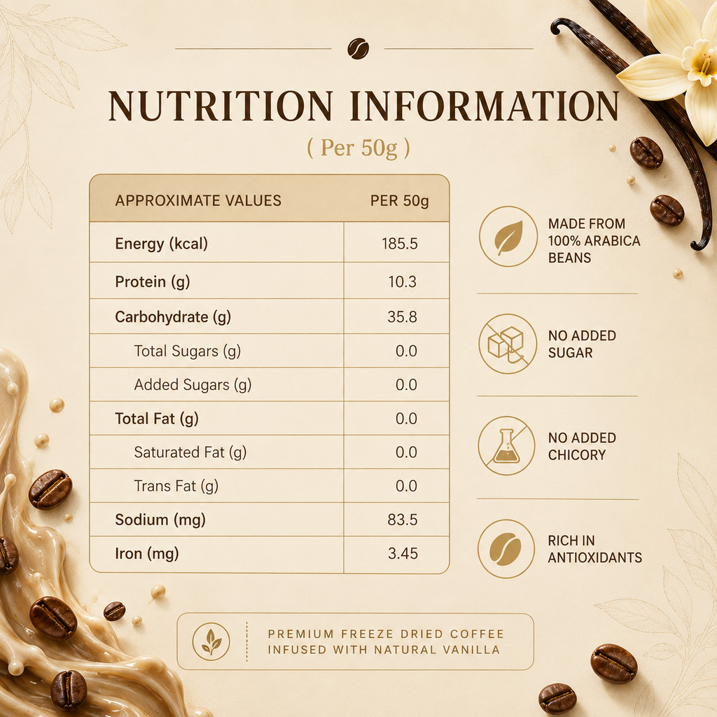 Vanillatte Premium Instant Coffee 50 gms